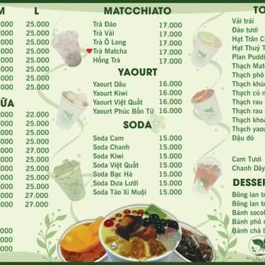 Thực đơn- Cafe Miss Tea Express - Thoại Ngọc Hầu