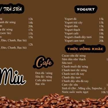Thực đơn- Miu Cafe - Bạch Đằng