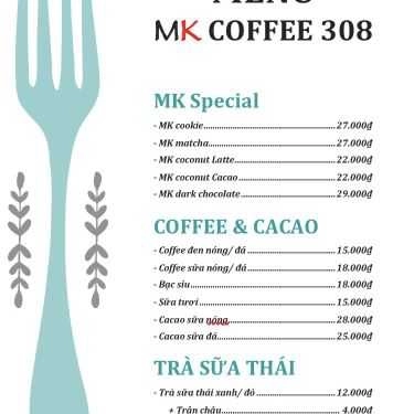 Thực đơn- MK Coffee - Nguyễn Oanh