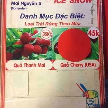 Thực đơn- Ăn vặt MNS ICE SNOW - Đá Bào Mật Trái Cây Rừng - Nguyễn Thị Thập