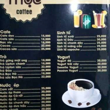 Thực đơn- Mộc Coffee - 187 Lê Văn Lương