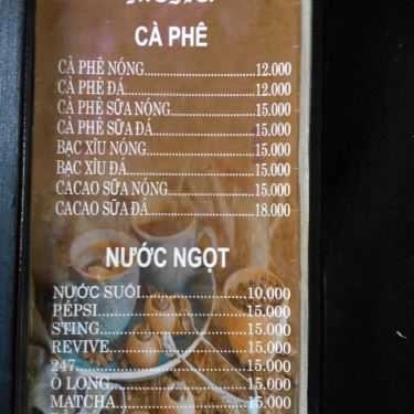 Thực đơn- Mộc Coffee - Đường D1