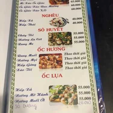 Thực đơn- Quán Nhậu Mộc Quán - Nướng Ngói
