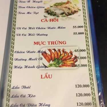 Thực đơn- Quán Nhậu Mộc Quán - Nướng Ngói