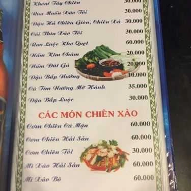 Thực đơn- Quán Nhậu Mộc Quán - Nướng Ngói