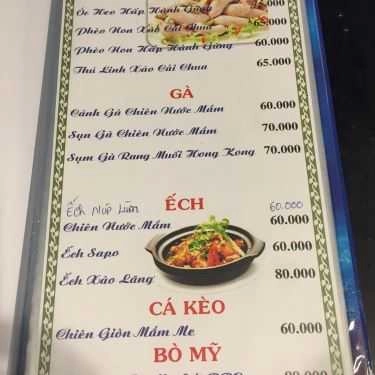Thực đơn- Quán Nhậu Mộc Quán - Nướng Ngói