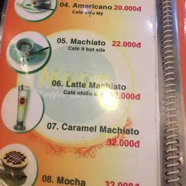 Thực đơn- Moon Coffee - Bạch Đằng