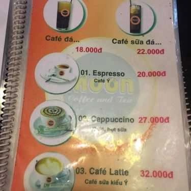 Thực đơn- Moon Coffee - Bạch Đằng