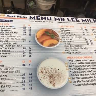 Thực đơn- Cafe Mr Lee Milk Tea