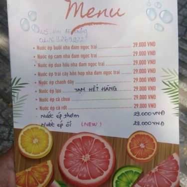 Thực đơn- Cafe Mr. Orange - Nước Ép Sạch