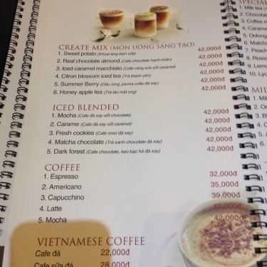 Thực đơn- Mr. P Bing Su - Cafe & Ăn Vặt