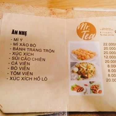 Thực đơn- Cafe Trà Sữa Mr Tea - Lê Quý Đôn