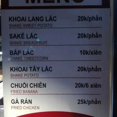 Thực đơn- Ăn vặt Mr Thịnh - Khoai Lắc, Chuối Lắc & Sake Lắc