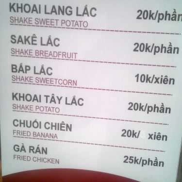 Thực đơn- Ăn vặt Mr. Thịnh - Khoai Lang Lắc - Phạm Văn Chiêu