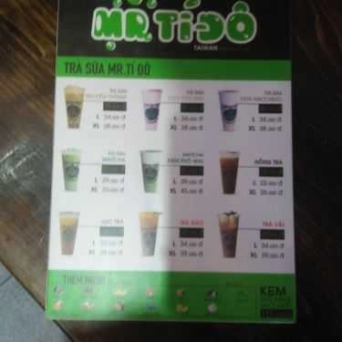 Thực đơn- Cafe Mr Tí Đô - Taiwan Milktea