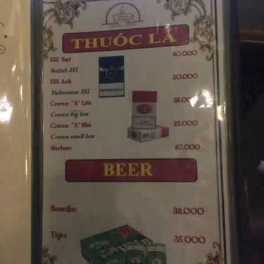 Thực đơn- MTP Coffee & Lounge