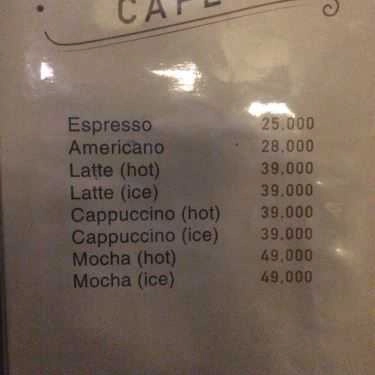 Thực đơn- MTP Coffee & Lounge
