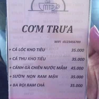 Thực đơn- MTP Coffee & Lounge