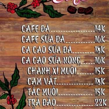 Thực đơn- Muối Cafe - Phú Mỹ