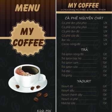 Thực đơn- My Coffee - Đường Số 48
