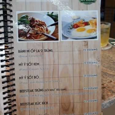 Thực đơn- Mỹ Hưng Coffee