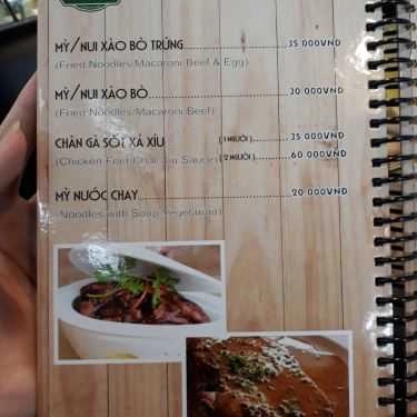 Thực đơn- Mỹ Hưng Coffee
