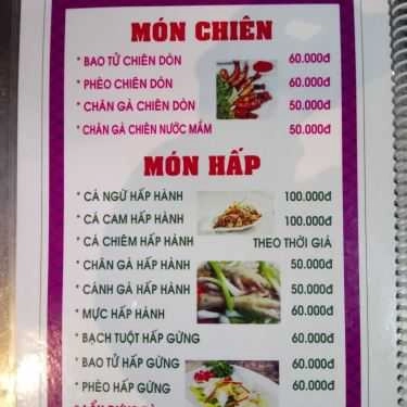 Thực đơn- Mỹ Linh 9999 - Quán Nhậu Bình Dân