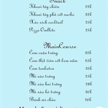 Thực đơn- Cafe Myracle Milk Tea - Nguyễn Đình Chiểu