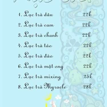 Thực đơn- Cafe Myracle Milk Tea - Nguyễn Đình Chiểu