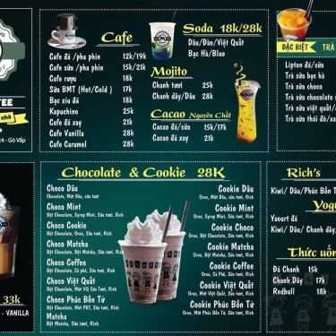 Thực đơn- Na Coffee - Nguyễn Văn Bảo