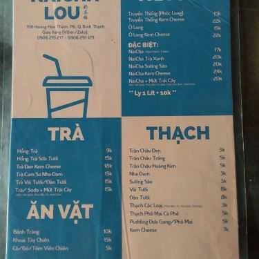 Thực đơn- Cafe Naicha Lou - Trà Sữa & Ăn Vặt