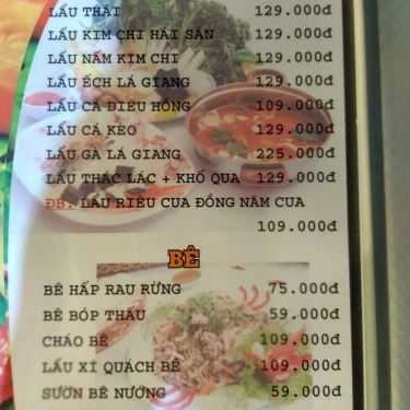 Thực đơn- Quán Nhậu Năm Cua - Hải Sản & Các Món Ăn Đồng Quê