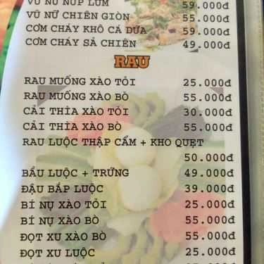 Thực đơn- Quán Nhậu Năm Cua - Hải Sản & Các Món Ăn Đồng Quê