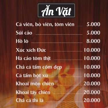 Thực đơn- Nắng Coffee - Phạm Văn Đồng