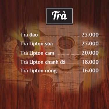 Thực đơn- Nắng Coffee - Phạm Văn Đồng
