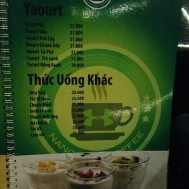 Thực đơn- Nắng Xanh Coffee