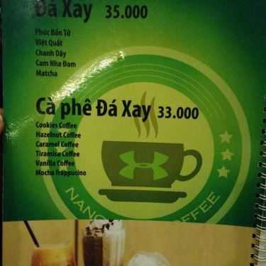 Thực đơn- Nắng Xanh Coffee