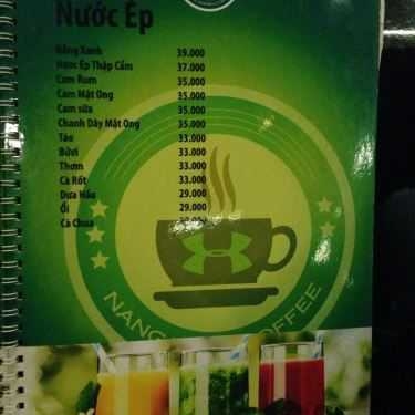 Thực đơn- Nắng Xanh Coffee