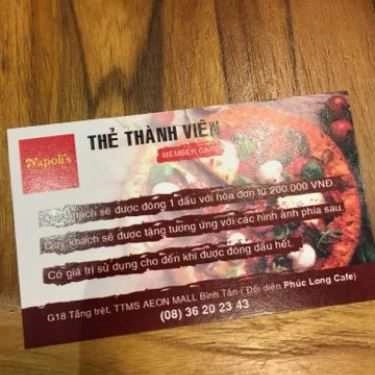Tổng hợp- Napoli's Pizza & Cafe - Aeonmall Bình Tân