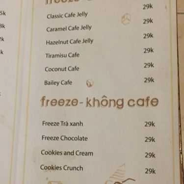Thực đơn- Nâu Đá Coffee
