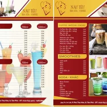 Thực đơn- Nâu Tếu - Trà Sữa & Coffee
