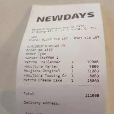 Tổng hợp- Newdays Japanese Matcha Cafe - Đường Số 7