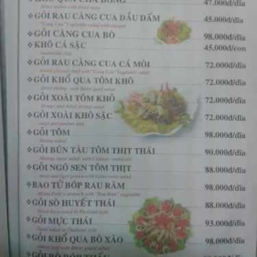 Thực đơn- Nghĩa Phát - Quán Nhậu Hải Sản