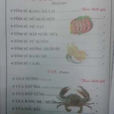 Thực đơn- Nghĩa Phát - Quán Nhậu Hải Sản