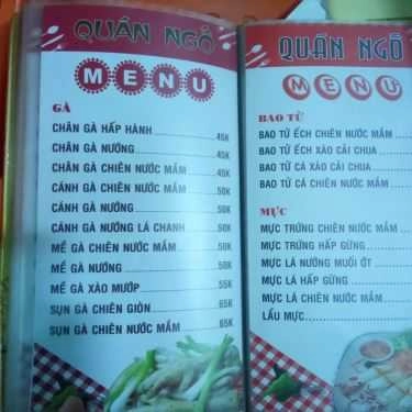 Thực đơn- Quán Nhậu Ngố - Ốc & Lẩu Mắm