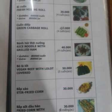 Thực đơn- Quán Ăn Ngộ Quán - Ẩm Thực Chay