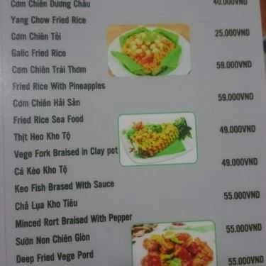 Thực đơn- Quán Ăn Ngọc Hương Cội Nguồn - Vegetarian Cuisine
