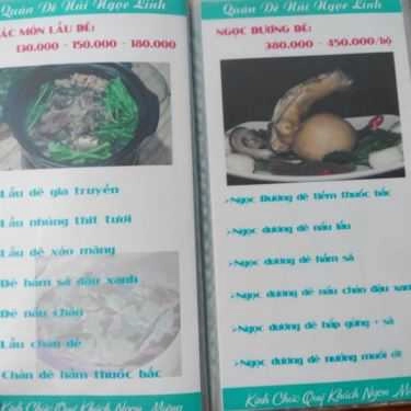 Thực đơn- Quán Nhậu Ngọc Linh Quán - Đặc Sản Dê Ninh Bình