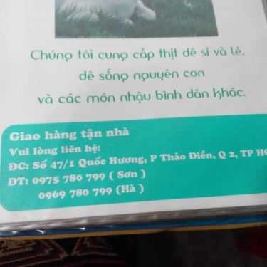 Thực đơn- Quán Nhậu Ngọc Linh Quán - Đặc Sản Dê Ninh Bình