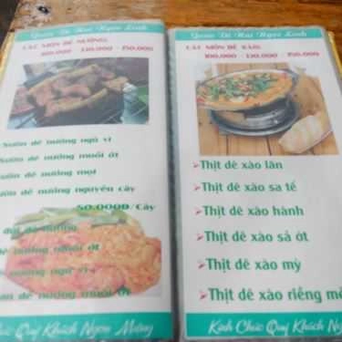 Thực đơn- Quán Nhậu Ngọc Linh Quán - Đặc Sản Dê Ninh Bình